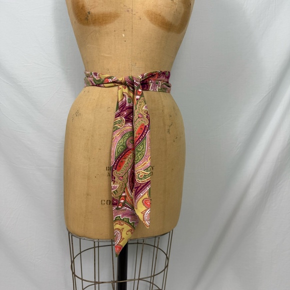 Scarf Belts Set of 4 Black, Floral, Blue, Paisley - Picture 6 of 15